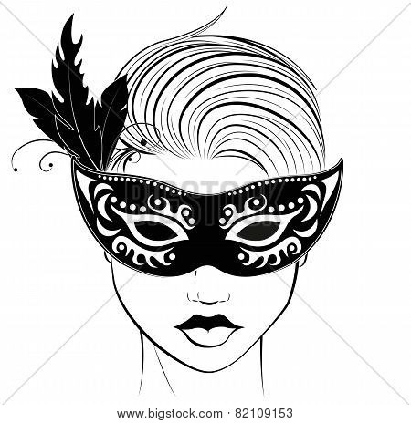 masked woman