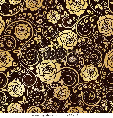 Golden Ornament Of Roses