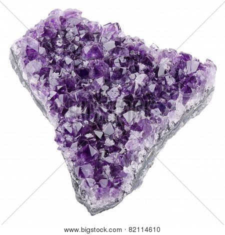Amethyst on White Background