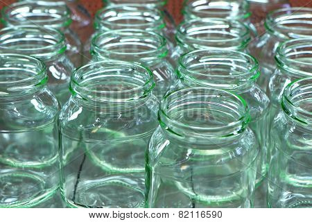 Industrial conveyor. Line glass production business.