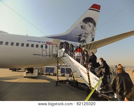 Oslo Gardermoen, Norway - November 3:aircrafts At Oslo Gardermoen International Airport On November