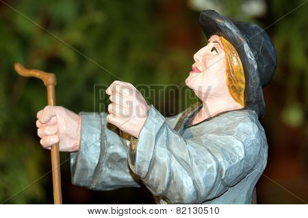 Statuette Of Sheep Herder
