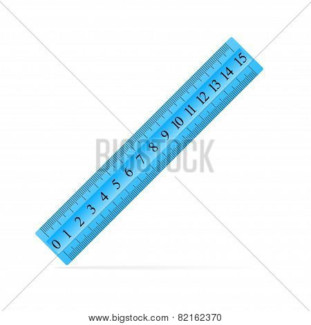 Isolated Vector Realistic Ruler