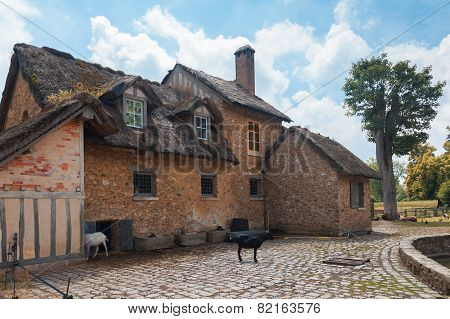 Farm Marie Antoinette In The Park Of Versailles Palace