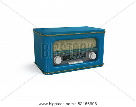 Retro radio 3d image
