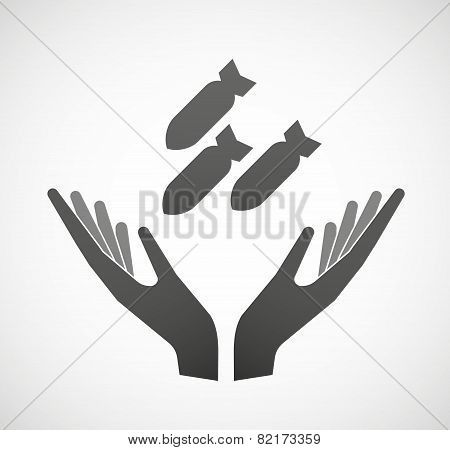 Two Hands Offering Bombs