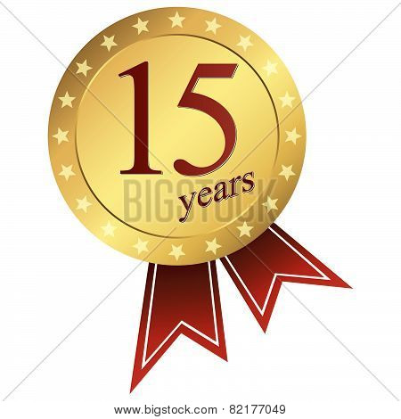 Gold Jubilee Button - 15 Years