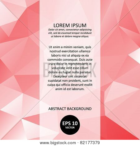 Vector red polygonal brochure