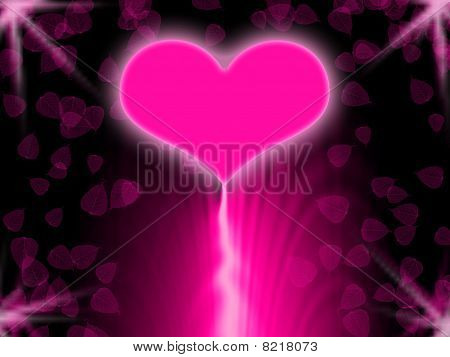 pembe parlayan kalp