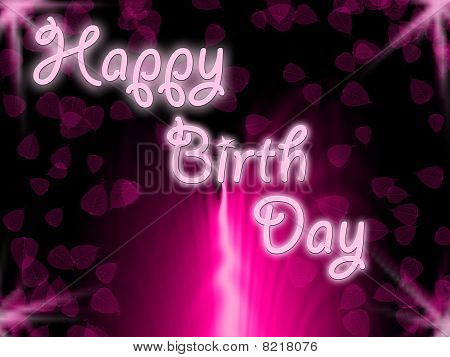Happy birthday pembe ve siyah