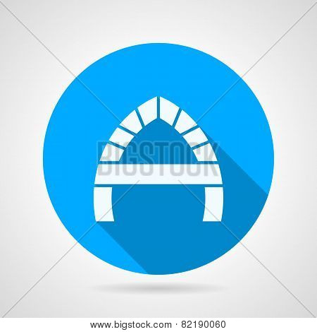 Round flat vector icon for arch