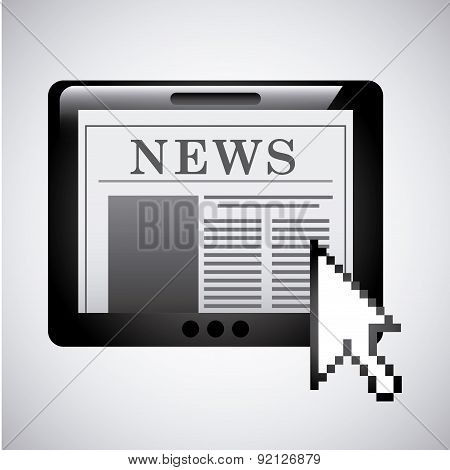 news design over gray background vector illustration