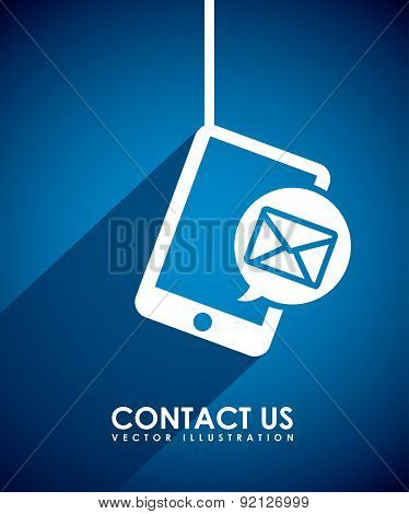 communication design over blue background vector illustration