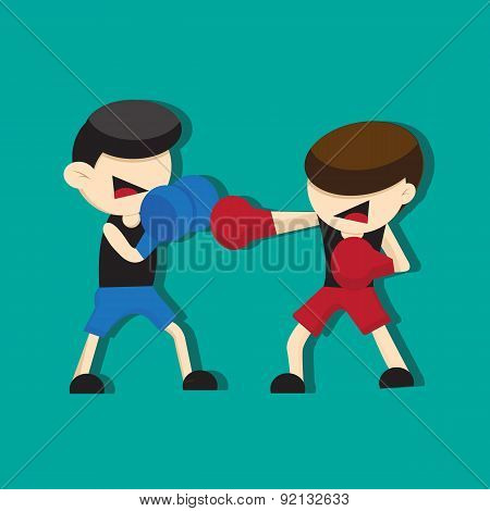 boxing cartoon