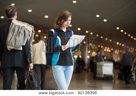 Girl With E-tickets