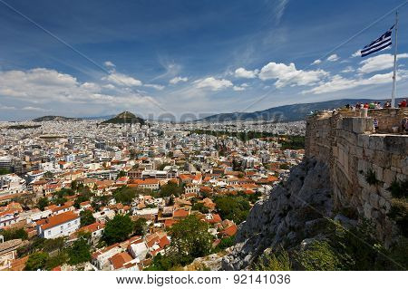 Acropolis and Lycabettus Hill.