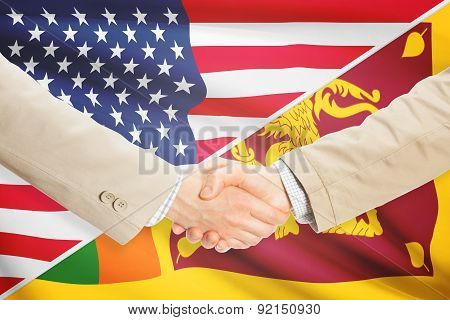 Businessmen Handshake - United States And Sri Lanka