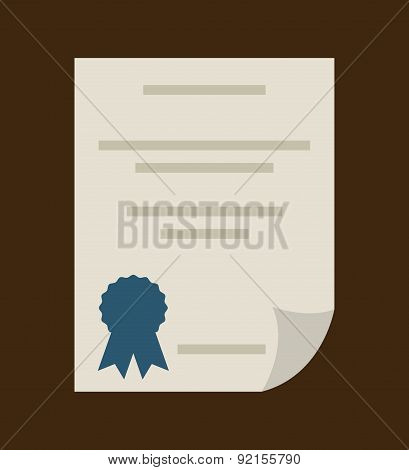 graduation design over brown background vector illustration