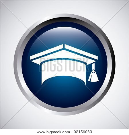 graduation design over  gray background vector illustration