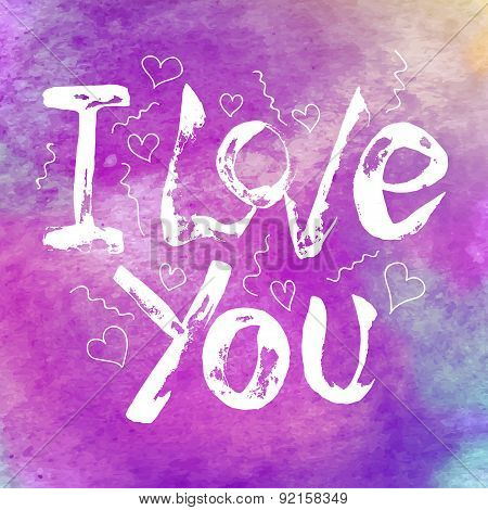 Hand Drawn Vintage Watercolor Inscription 
