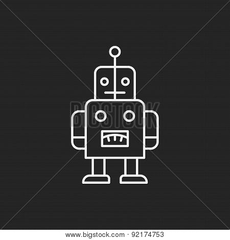 Baby Toy Robot Line Icon