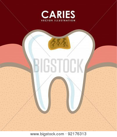 dental design over red background vector illustration