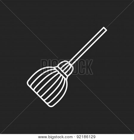 Witch Broom Line Icon