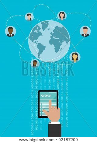 Creative global networking concept design