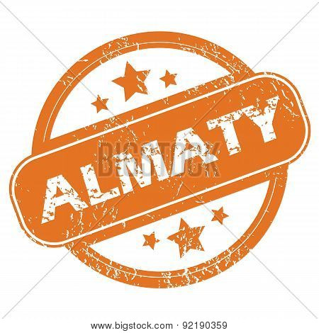 Almaty round stamp