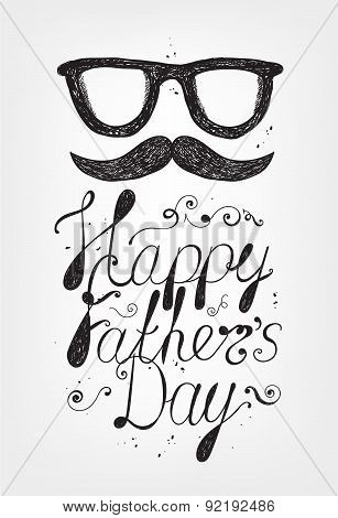 Vector Happy Fathers Day card