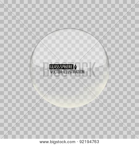 Glass sphere. Vector illustration.