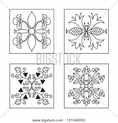 Abstract Pattern Doodle  Or Henna Style. Decorative Element.