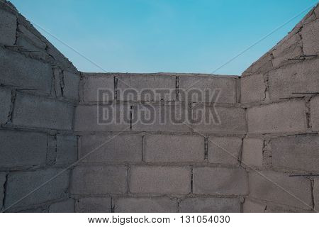 Residential Building Construction Site on blue sky