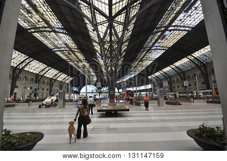 Barcelona, Spain: September 6, 2013: View of the Estacio de Franca in Barcelona