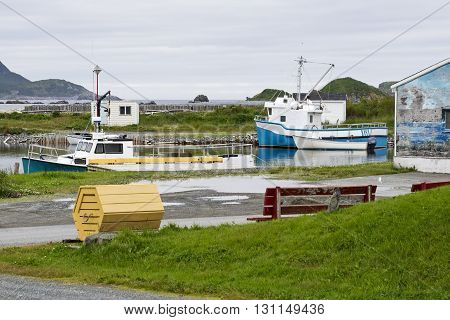Small boat harbor by Ferryland Newfoundland Canada