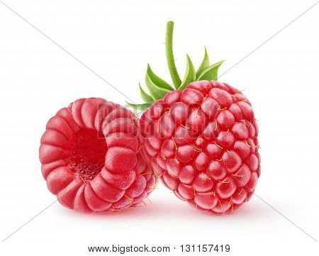 Two Isolated Raspberries