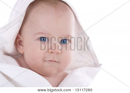 SCHÖNES BABY. IM STUDIO GEDREHT. ISOLATED ON WHITE.