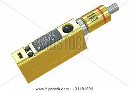 Box Mod e-cigarette 3D rendering isolated on white background