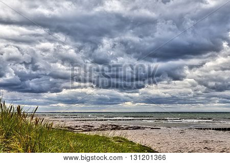 Hdr Shot Of Stormy Weather At  The Sea