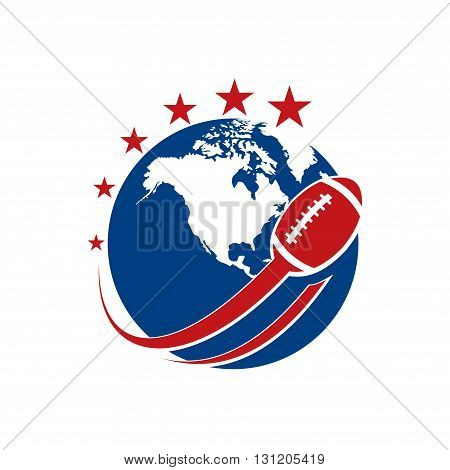 Symbol of American Football Star Championship Template