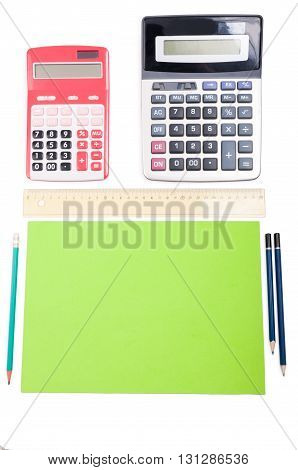 Point Of View From Above An Accountant Desk