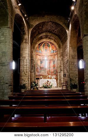 Interior Church Of Santa Maria De Taull, Catalonia, Spain