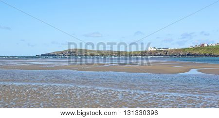 River Teifi estuary on Poppit Sands, Wales