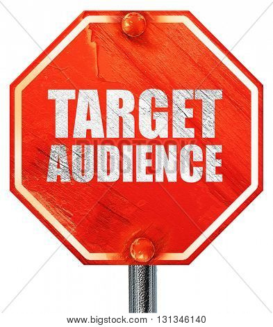 target audience, 3D rendering, a red stop sign