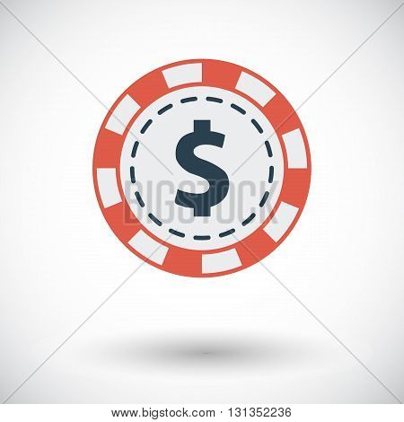 Gambling chips icon. Flat vector related icon for web and mobile applications. It can be used as - logo, pictogram, icon, infographic element. Vector Illustration.