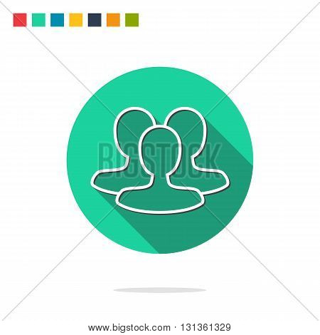 Solid User Communication Icon In Four Colours