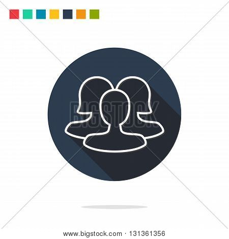 Solid User Communication Icon In Four Colours
