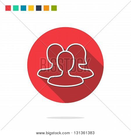 Solid User Communication Icon In Four Colours