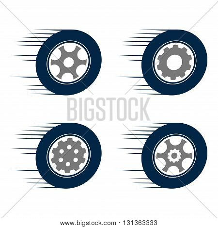 Symbol of Auto Car Speed Tire Wheel