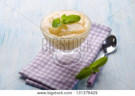 orange sorbetto, selective focus